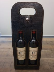 Wine Gift Carrier - Double Bottle Type with opening window (Black)